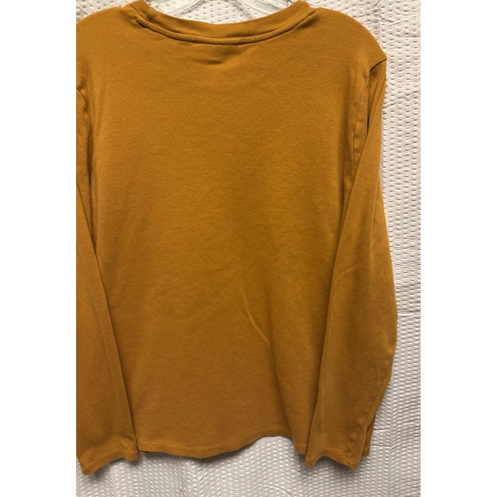 Rafaella Women's XL Mustard Long Sleeve Lightweight Sweater Button Embellished - Picture 11 of 11